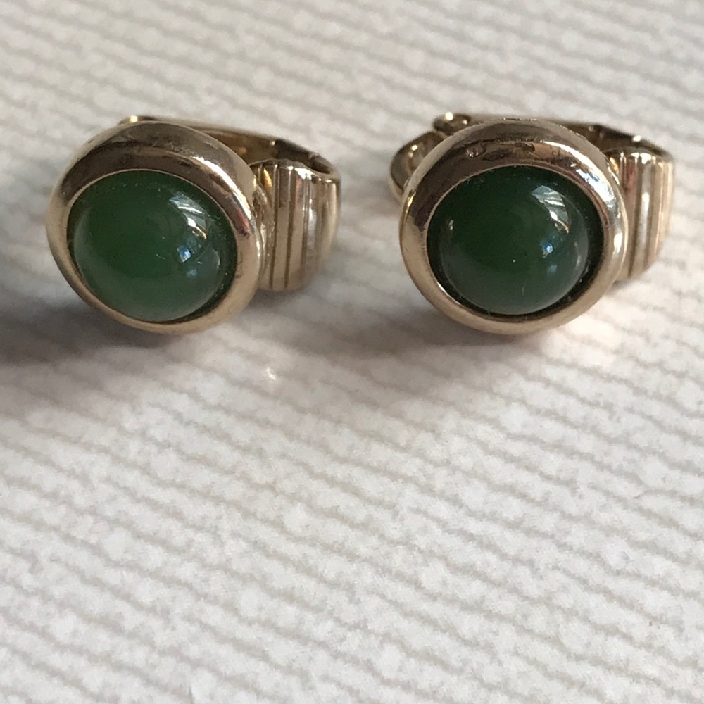 Jade earrings